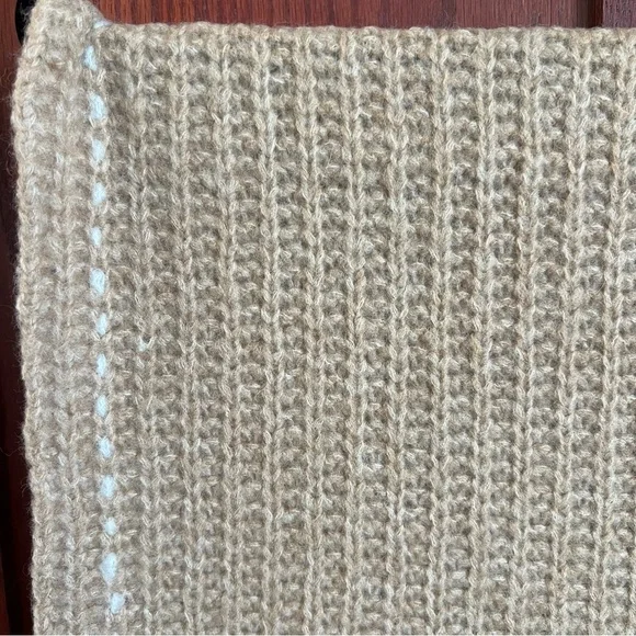 NWT Coach Merino Wool Alpaca Cashmere Chunky Oversized Camel Muffler C5129 - Picture 9 of 9